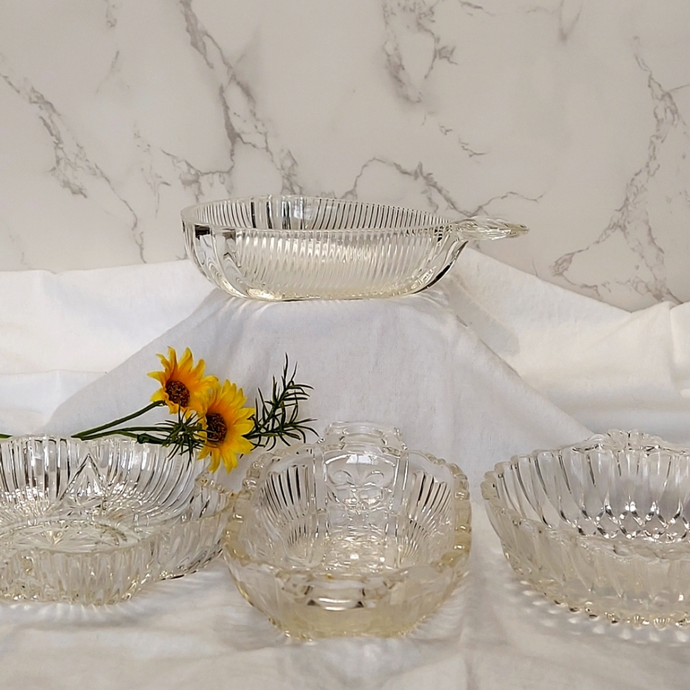 Vintage Glass Candy Nut Dishes (4) Gift